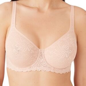Wacoal Soft Sense Blush Lace Underwire Bra Blush Nude 34G Convertible Straps